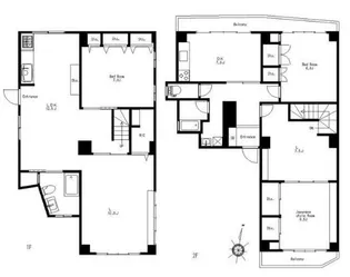 フラットE【3階】の間取り