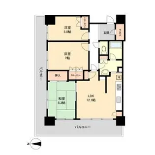 レジディアタワー仙台【8階】の間取り