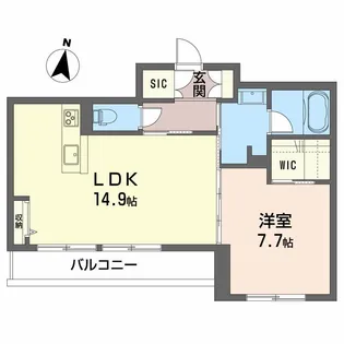 グランベレオ鷹匠【2階】の間取り