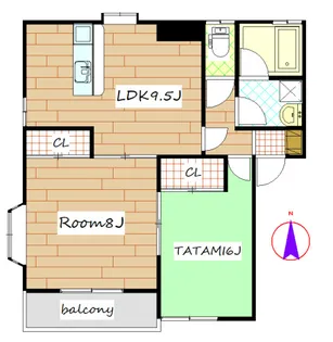 エレガンスライフ花みずきI【2階】の間取り