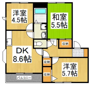 アーバンライフA【1階】の間取り