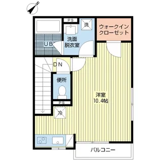 第6ホソノハイツ【2階】の間取り