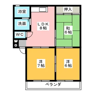 ドミールかねまつ【3階】の間取り