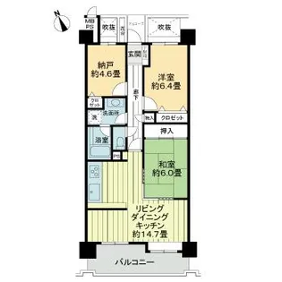ライオンズガーデン泉中央【6階】の間取り
