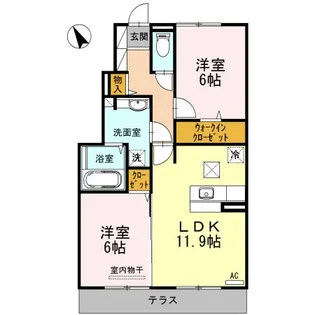 ヴェルドミール長島 II【1階】の間取り
