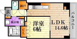 グランクロスタワー広島アイコート【6階】の間取り