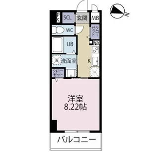 ビューテラス大道【1階】の間取り