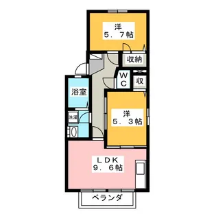 ルミエール・リバー III【2階】の間取り