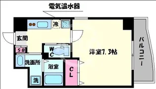 ラ・フォンテ松屋町【2階】の間取り