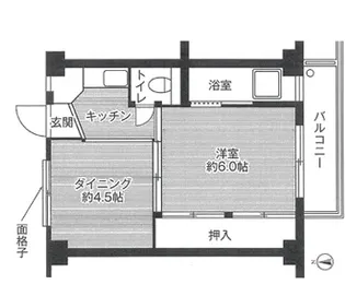 ビレッジハウス朝日ヶ丘1号棟【3階】の間取り