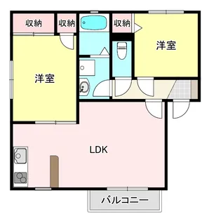 グレースヒルズI【2階】の間取り
