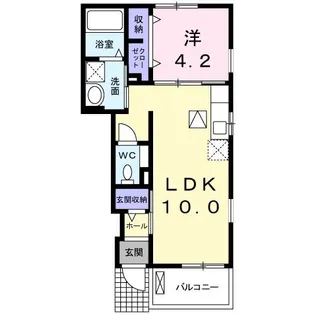 ユア エルバ・セーレ II【1階】の間取り