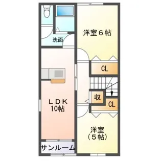 ベルソレイユ壱番館・弐番館【2階】の間取り