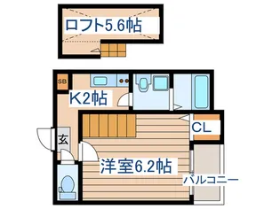 ノア東黒松【1階】の間取り