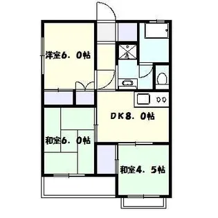 宿河原マンション【2階】の間取り