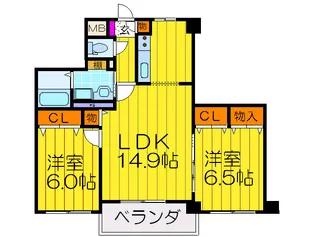SOSIA忍ヶ丘【3階】の間取り