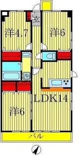 サンシャイン柏の葉【4階】の間取り