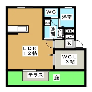 セジュールショコラ【1階】の間取り