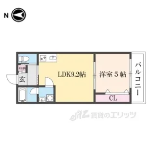 セレニティ下木田B棟【2階】の間取り