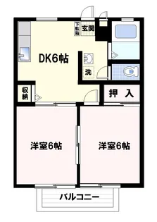 エントピアヤナイB【2階】の間取り