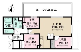 Admiral Himonya【3階】の間取り
