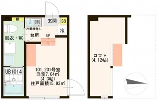 ハーモニーテラス一ツ家II【1階】の間取り