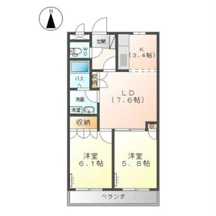 エアリアルガーデン【2階】の間取り
