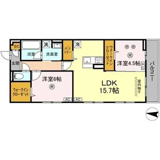 ロイヤルタウン富の原II【3階】の間取り