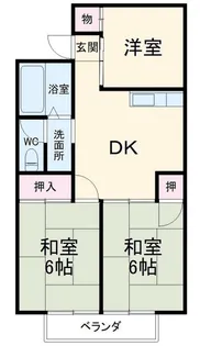 コーポ園B【2階】の間取り