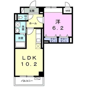 ラ・ルミエール【1階】の間取り