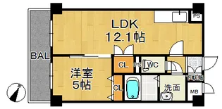ASプレミアム関屋金衛町【4階】の間取り