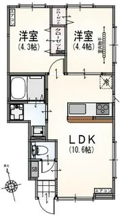 La Residence Chic【1階】の間取り