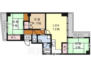 シャトー藤【7階】の間取り