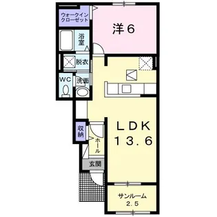 美リーフV【1階】の間取り