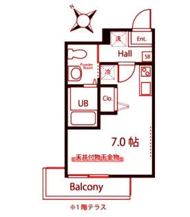 ハーミットクラブハウス東急元住吉【3階】の間取り
