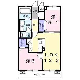 NAGAYA【2階】の間取り