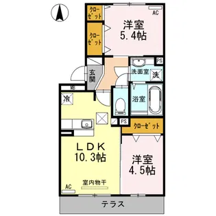リーブリング【1階】の間取り