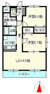 TEPPU谷田部【2階】の間取り