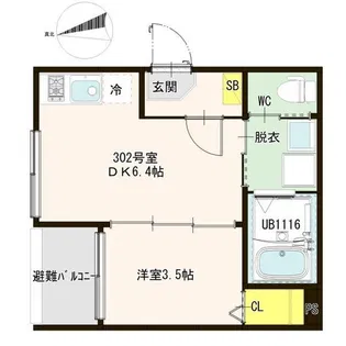 杜テラス仙台卸町【3階】の間取り
