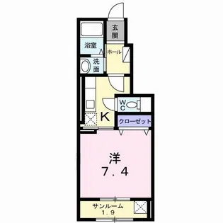 ライブタウンたかだ B【1階】の間取り