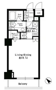 パークルージュ赤坂檜町【2階】の間取り