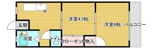 コーポ鈴懸【2階】の間取り