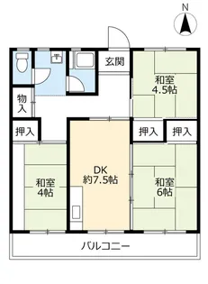 UR中央台【3階】の間取り