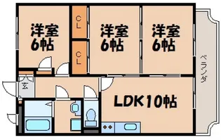 パストラル中郷原【3階】の間取り