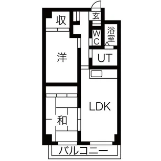 琴似コーポ山竹【3階】の間取り