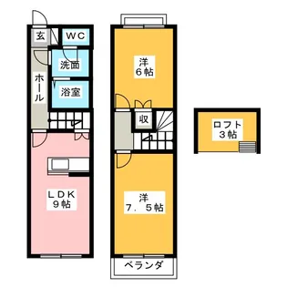 岐阜県瑞穂市只越【一戸建】の間取り