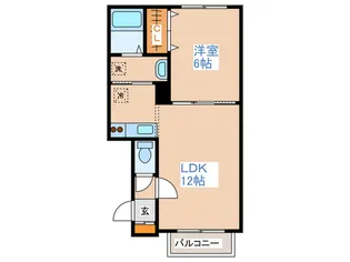 レジデンス高岡A【1階】の間取り