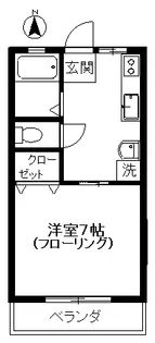 サンテラス弐番館【1階】の間取り