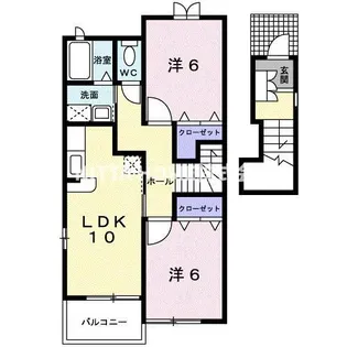 アヴァンティ黒井II【2階】の間取り