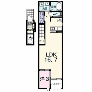 ウッド ウィル【2階】の間取り